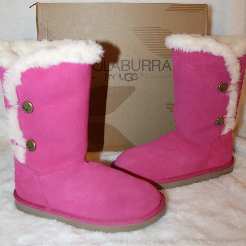UGG KOOLABURRA KENSLEI SUEDE FUR BOOTS‎ NEW! PINK